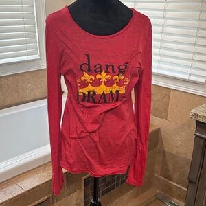 Red Long Sleeve Tee Dang Drama